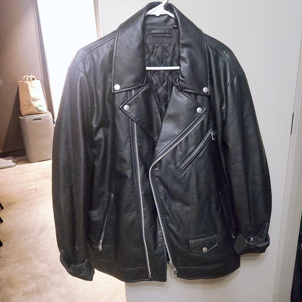 COPY - UNIQLO Black Leather Jacket
